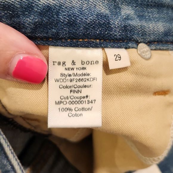 High rise, straight leg Rag & bone distressed jeans size 29! - Picture 7 of 16